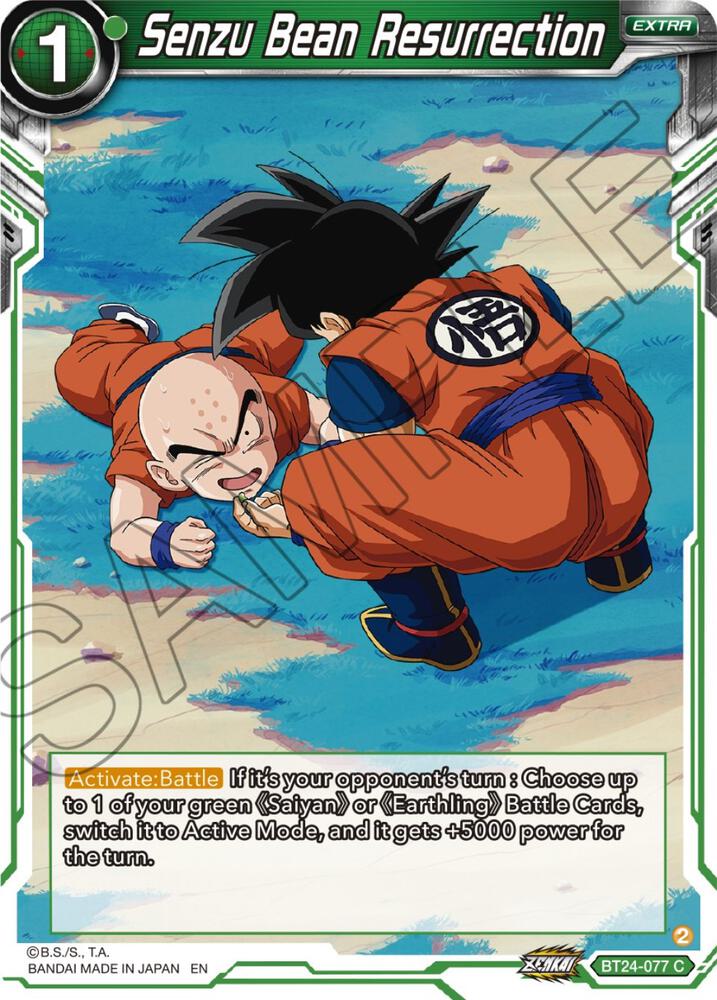 Senzu Bean Resurrection Foil BT24-077 Beyond Generations Dragonball Super card