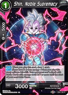 Shin Noble Supremacy Foil DB2-136 Draft Box 05 - Divine Multiverse Dragonball Super card