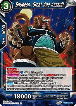 Shugesh Great Ape Assault DB3-037 Draft Box 06 - Giant Force Dragonball Super card