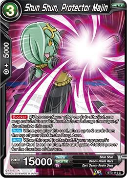 Shun Shun Protector Majin Foil BT3-119 Cross Worlds Dragonball Super card