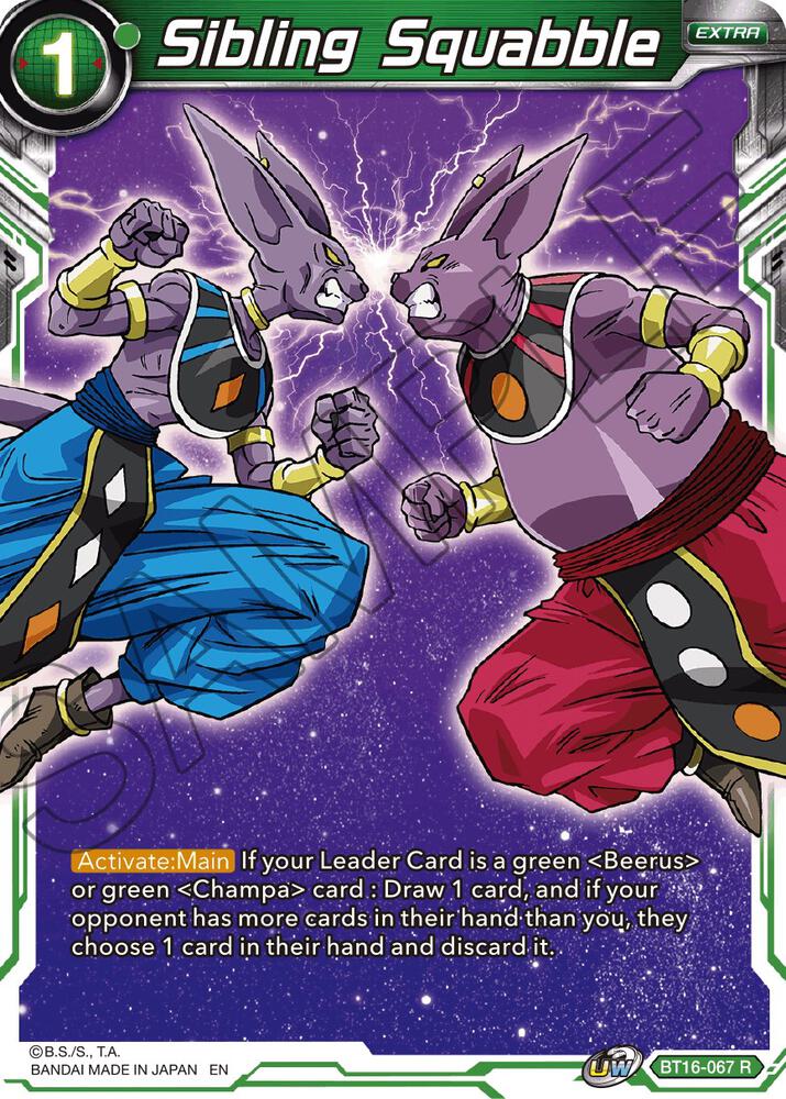 Sibling Squabble BT16-067 Realm of the Gods Dragonball Super card