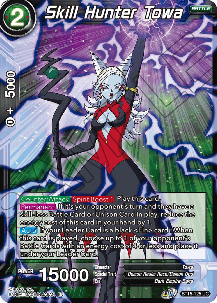 Skill Hunter Towa Foil BT15-125 Saiyan Showdown Dragonball Super card