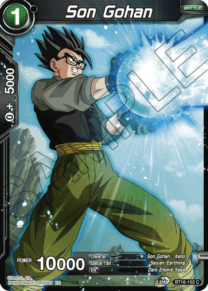 Son Gohan BT16-102 Realm of the Gods Dragonball Super card