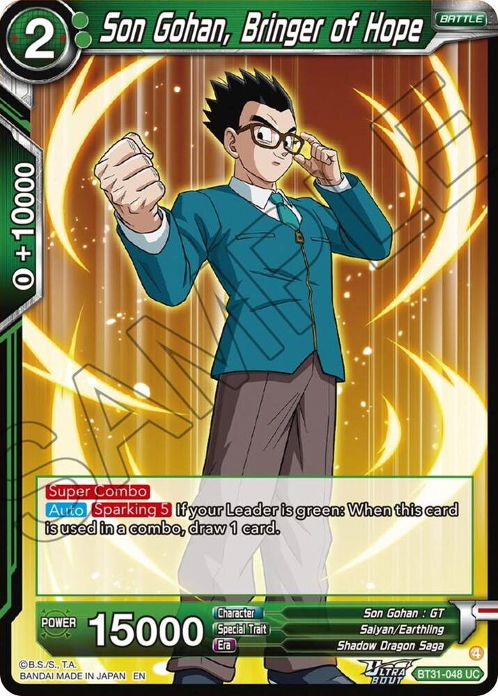Son Gohan Bringer of Hope BT31-048 Impact Beyond Dimensions Dragonball Super card