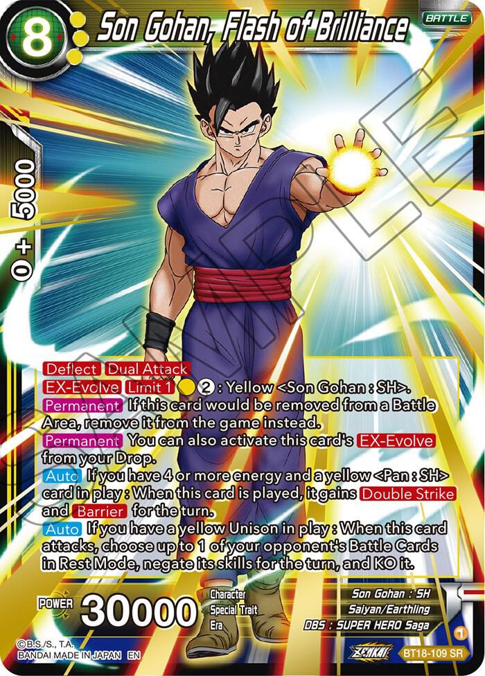 Son Gohan Flash of Brilliance BT18-109 Dawn of the Z-Legends Dragonball Super card