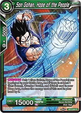 Son Gohan Hope of the People BT7-054 Assault of the Saiyans Dragonball Super card
