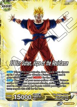 Son Gohan SS Son Gohan Hope of the Resistance Foil BT13-091 Supreme Rivalry Dragonball Super card