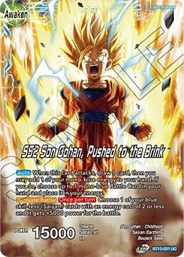 Son Gohan SS2 Son Gohan Pushed to the Brink Foil BT13-031 Supreme Rivalry Dragonball Super card
