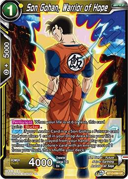 Son Gohan Warrior of Hope BT13-099 Supreme Rivalry Dragonball Super card