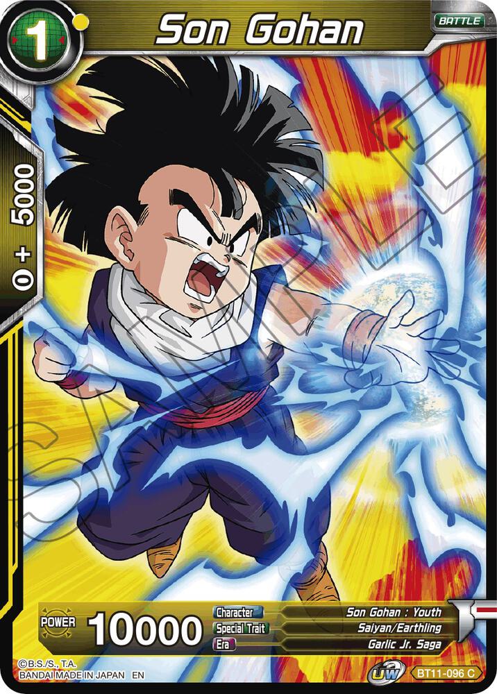 Son Gohan Yellow Foil BT11-096 Vermilion Bloodline Dragonball Super card