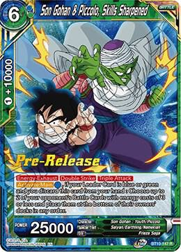 Son Gohan and Piccolo Skills Sharpened BT10-147 Rise of the Unison Warrior Pre-Release Cards Dragonball Super card