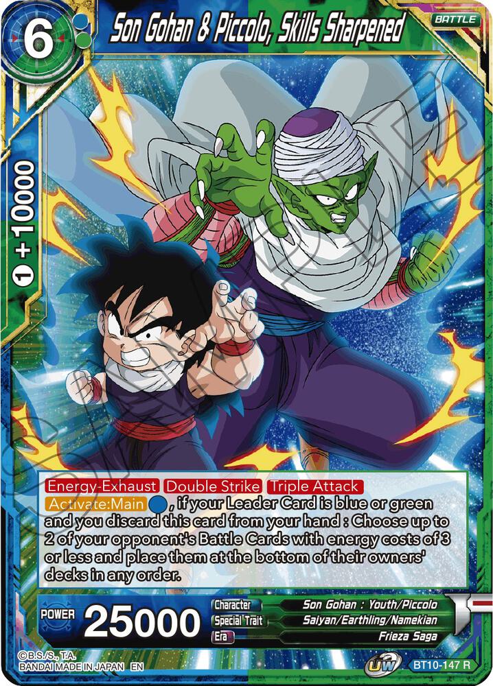 Son Gohan and Piccolo Skills Sharpened Foil BT10-147 Rise of the Unison Warrior Dragonball Super card