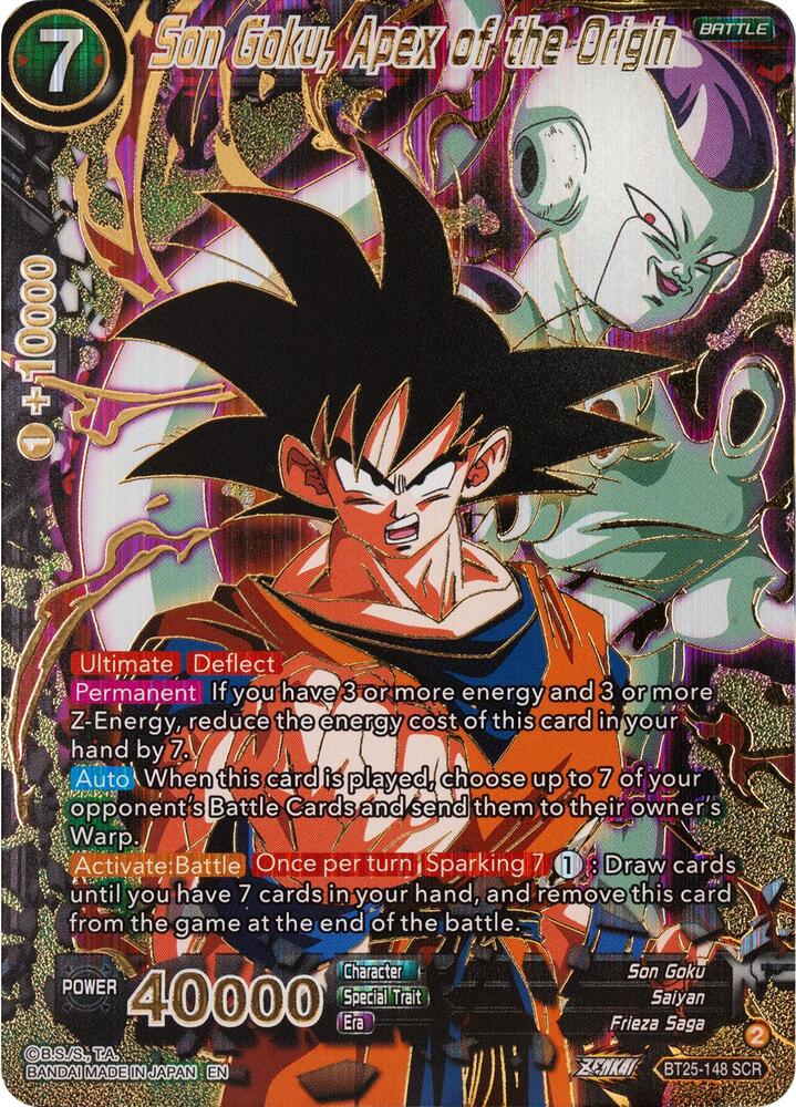 Son Goku Apex of the Origin BT25-148 Legend of the Dragon Balls Dragonball Super card