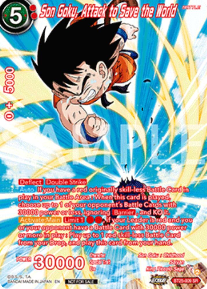 Son Goku Attack to Save the World Premium Alt Art Set 2025 Vol2 BT25-009 Promotion Cards Dragonball Super card