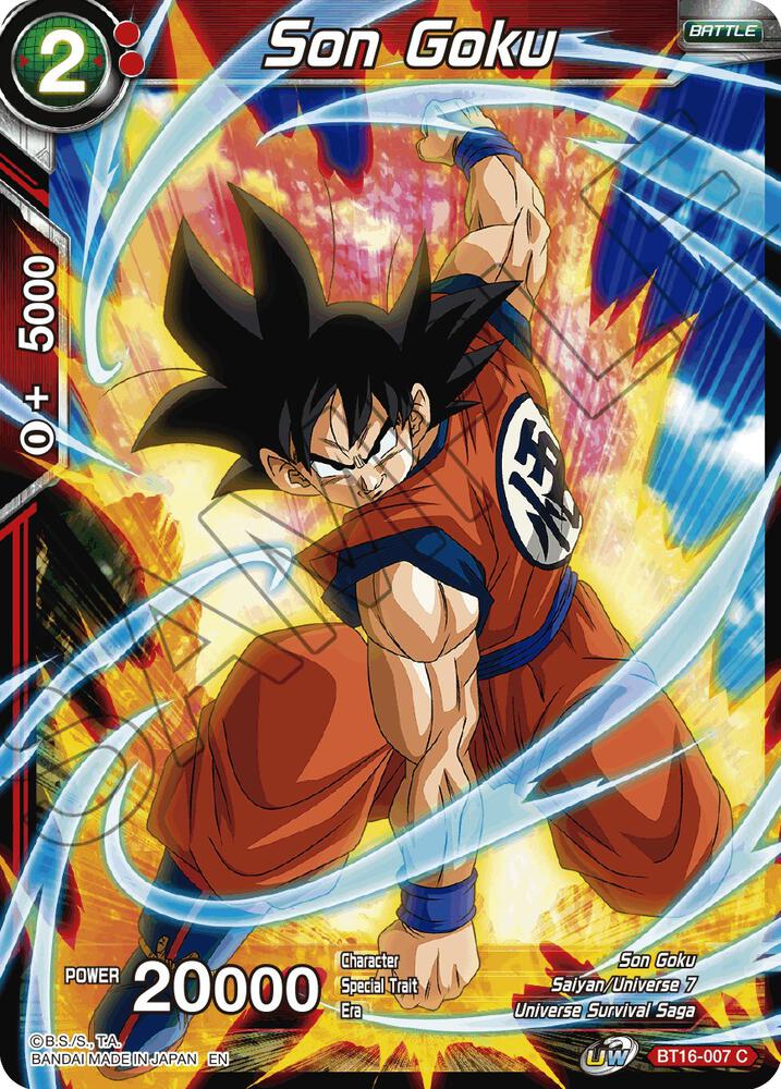 Son Goku BT16-007 Realm of the Gods Dragonball Super card
