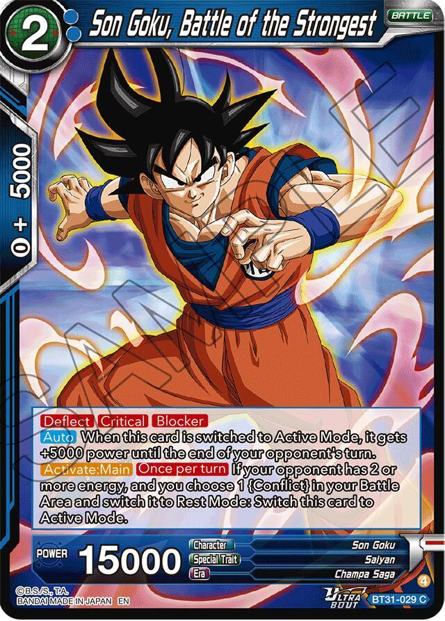 Son Goku Battle of the Strongest BT31-029 Impact Beyond Dimensions Dragonball Super card