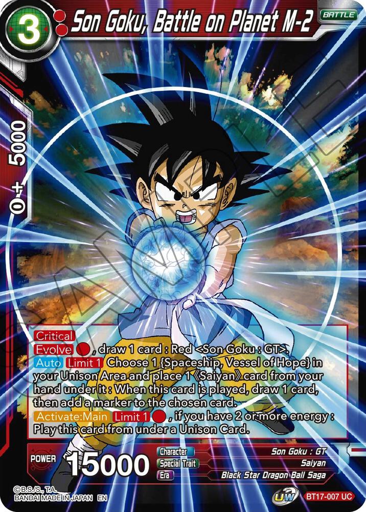 Son Goku Battle on Planet M 2 Foil BT17-007 Ultimate Squad Dragonball Super card