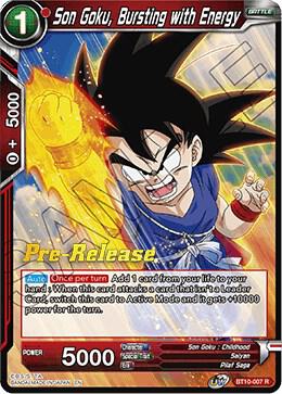 Son Goku Bursting with Energy BT10-007 Rise of the Unison Warrior Pre-Release Cards Dragonball Super card