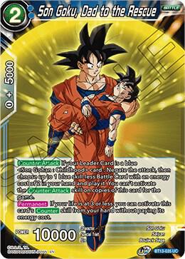 Son Goku Dad to the Rescue Foil BT13-035 Supreme Rivalry Dragonball Super card