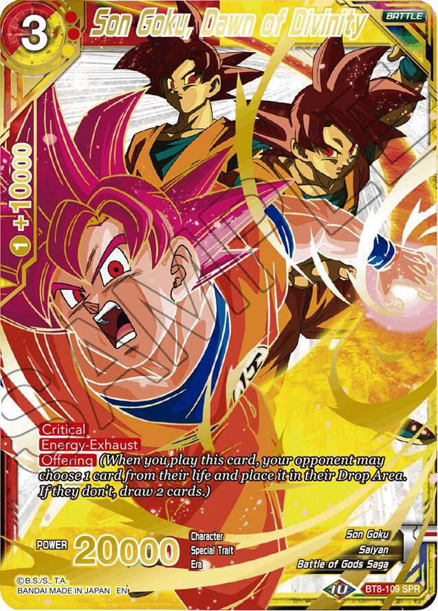 Son Goku Dawn of Divinity SPR BT8-109 Malicious Machinations Dragonball Super card
