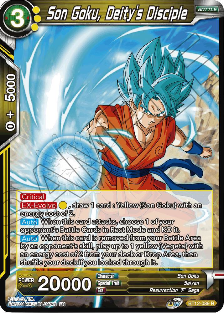 Son Goku Deitys Disciple Foil BT12-089 Vicious Rejuvenation Dragonball Super card