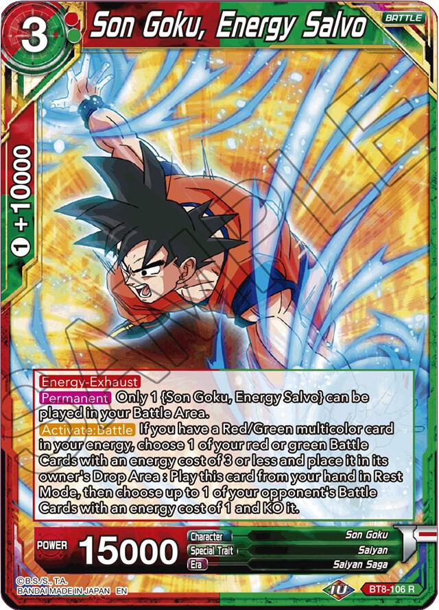 Son Goku Energy Salvo BT8-106 Malicious Machinations Dragonball Super card