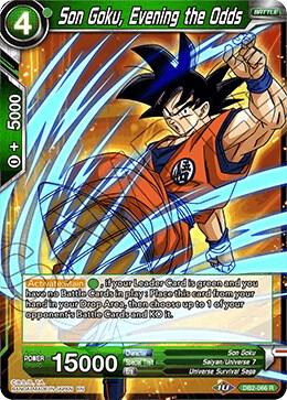 Son Goku Evening the Odds DB2-066 Draft Box 05 - Divine Multiverse Dragonball Super card
