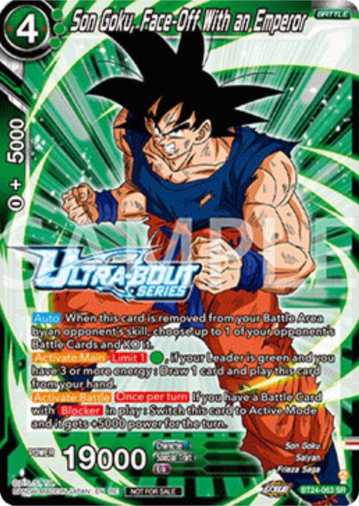 Son Goku Face Off With an Emperor Event pack 17 BT24-063 Promotion Cards Dragonball Super card