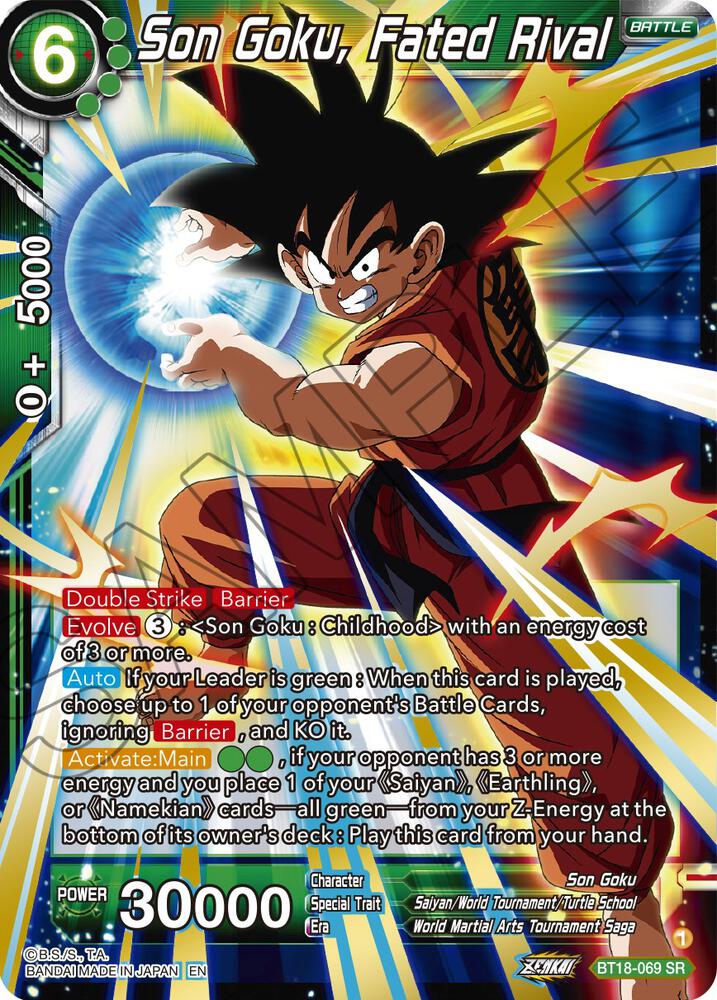 Son Goku Fated Rival BT18-069 Dawn of the Z-Legends Dragonball Super card