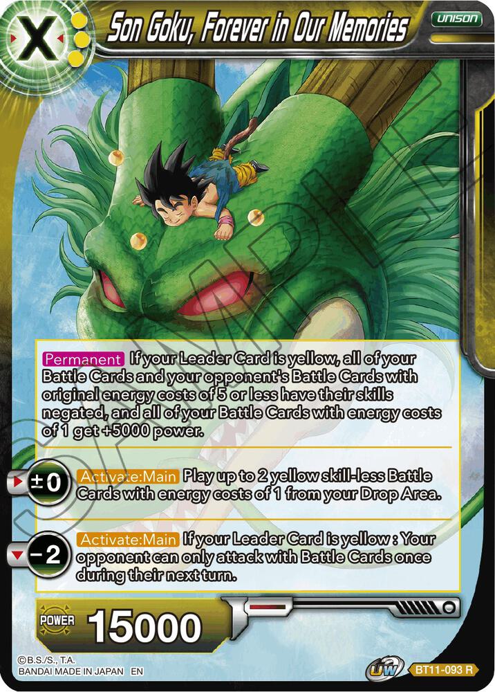 Son Goku Forever in Our Memories Foil BT11-093 Vermilion Bloodline Dragonball Super card
