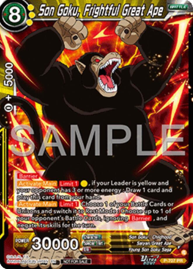 Son Goku Frightful Great Ape Ultra Bout Series Tournament Pack Vol13 P-707 Tournament Promotion Cards Dragonball Super card