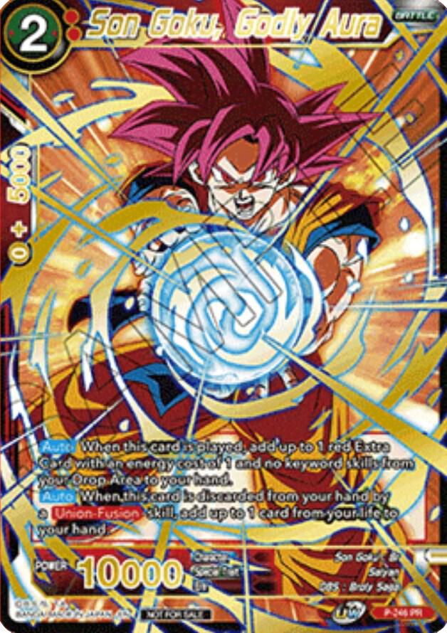 Son Goku Godly Aura Alt Art Card Set 2023 Vol 1 P-246 Tournament Promotion Cards Dragonball Super card