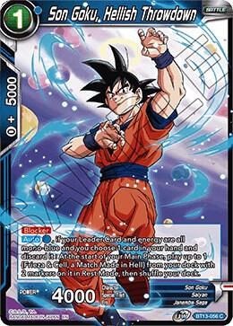 Son Goku Hellish Throwdown Foil BT13-056 Supreme Rivalry Dragonball Super card