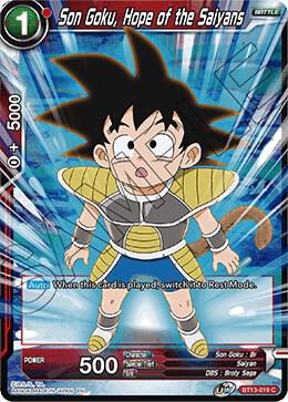 Son Goku Hope of the Saiyans Foil BT13-019 Supreme Rivalry Dragonball Super card