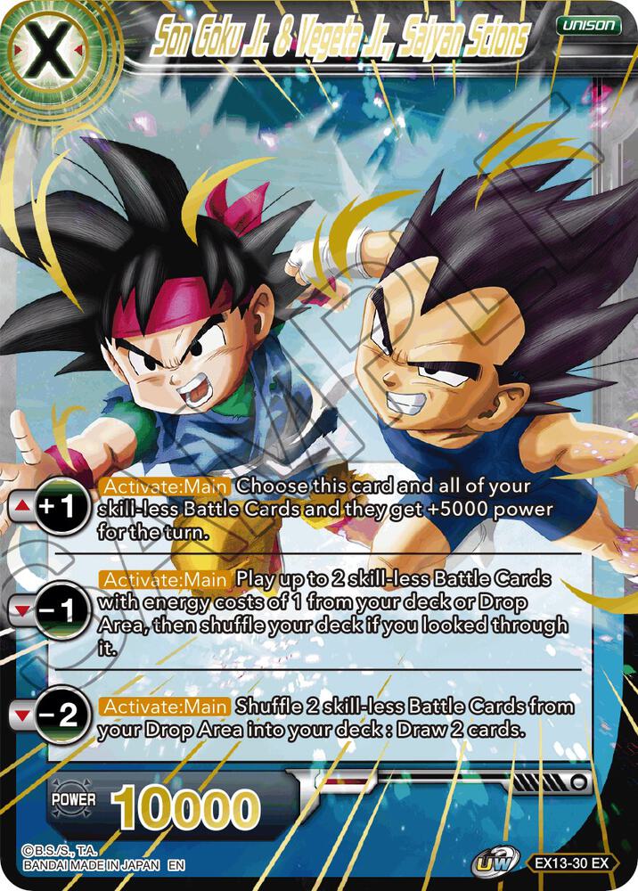Son Goku Jr and Vegeta Jr Saiyan Scions EX13-30 Special Anniversary Set 2020 Dragonball Super card