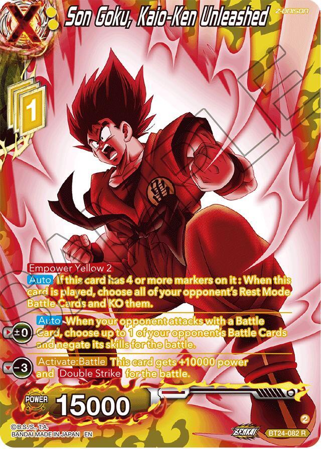 Son Goku Kaio Ken Unleashed Collector Booster Silver BT24-082 Beyond Generations Dragonball Super card