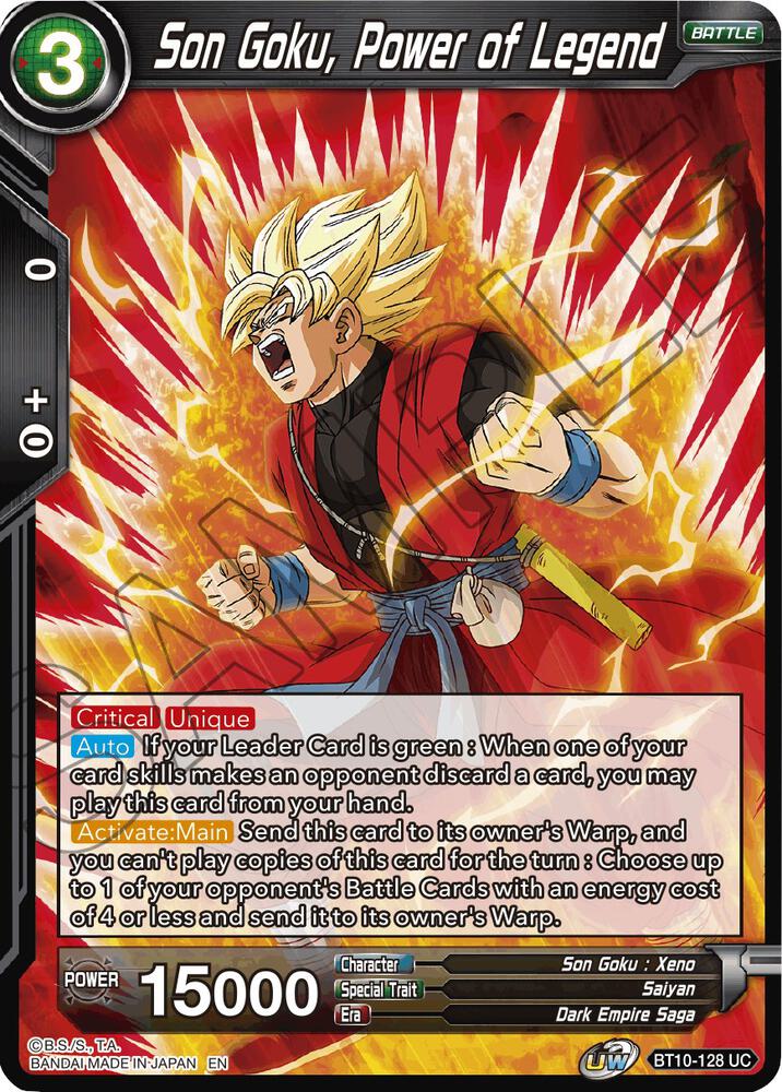 Son Goku Power of Legend Foil BT10-128 Rise of the Unison Warrior Dragonball Super card