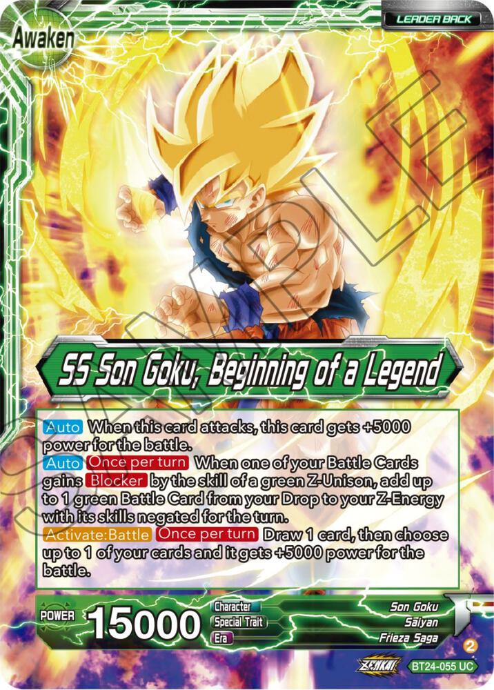 Son Goku SS Son Goku Beginning of a Legend BT24-055 Beyond Generations Dragonball Super card