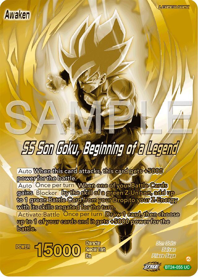 Son Goku SS Son Goku Beginning of a Legend BT24-055 Promotion Cards Dragonball Super card