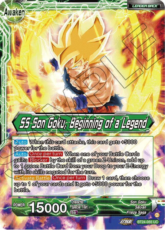 Son Goku SS Son Goku Beginning of a Legend Collector Booster Foil BT24-055 Beyond Generations Dragonball Super card