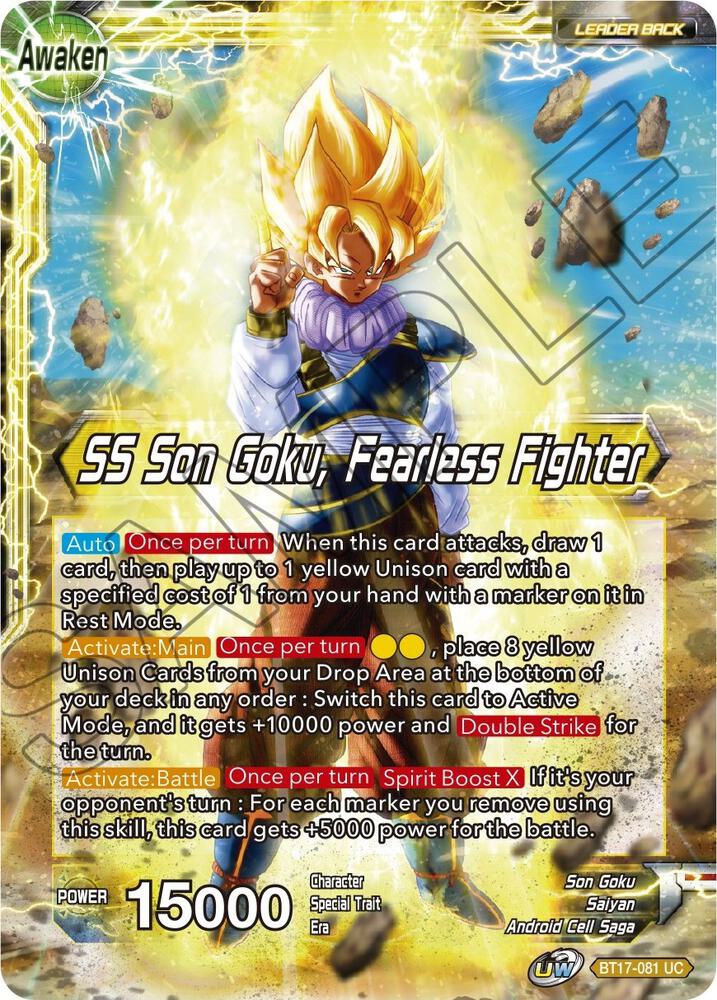 Son Goku SS Son Goku Fearless Fighter BT17-081 Ultimate Squad Dragonball Super card
