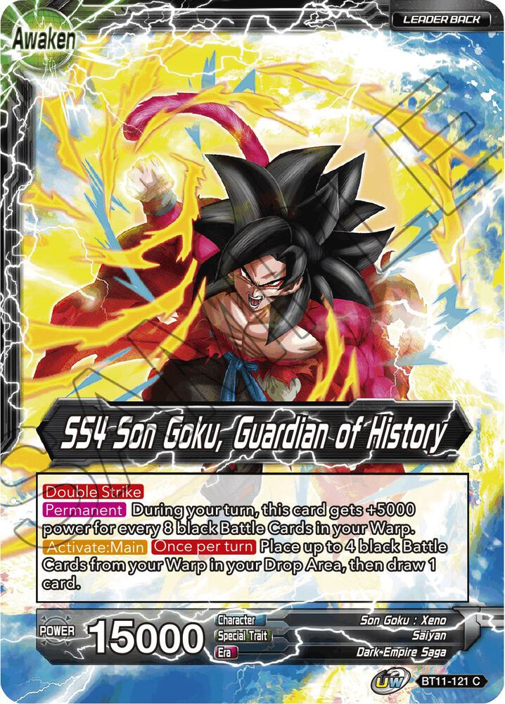 Son Goku SS4 Son Goku Guardian of History Foil BT11-121 Vermilion Bloodline Dragonball Super card