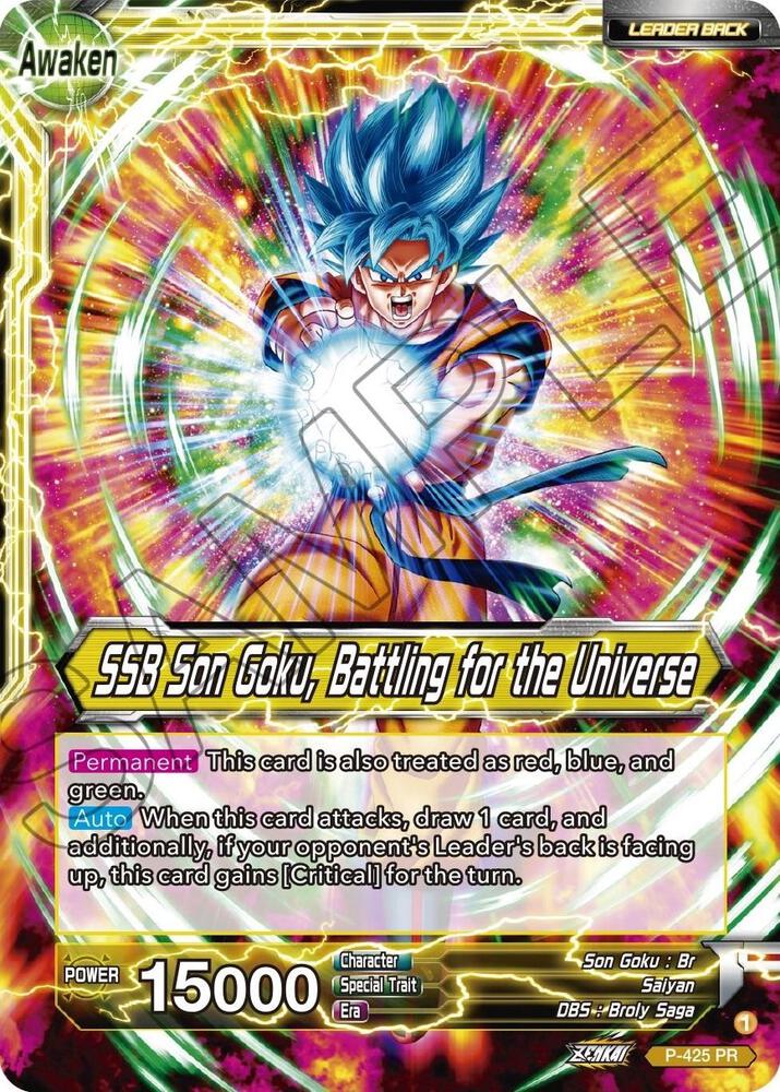 Son Goku SSB Son Goku Battling for the Universe Foil P-425 Promotion Cards Dragonball Super card