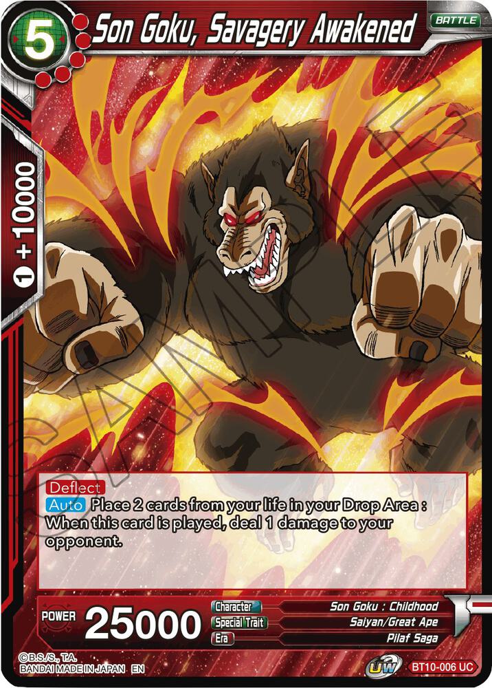 Son Goku Savagery Awakened BT10-006 Rise of the Unison Warrior Dragonball Super card