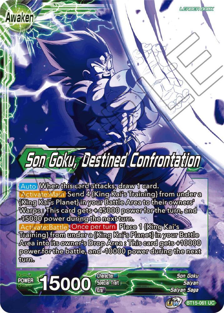 Son Goku Son Goku Destined Confrontation BT15-061 Saiyan Showdown Dragonball Super card