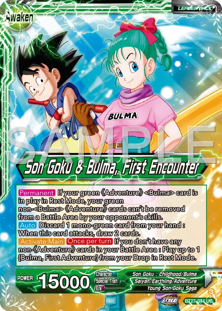Son Goku Son Goku and Bulma First Encounter BT27-044 History of Z Dragonball Super card