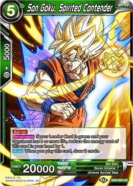 Son Goku Spirited Contender Foil DB2-065 Draft Box 05 - Divine Multiverse Dragonball Super card