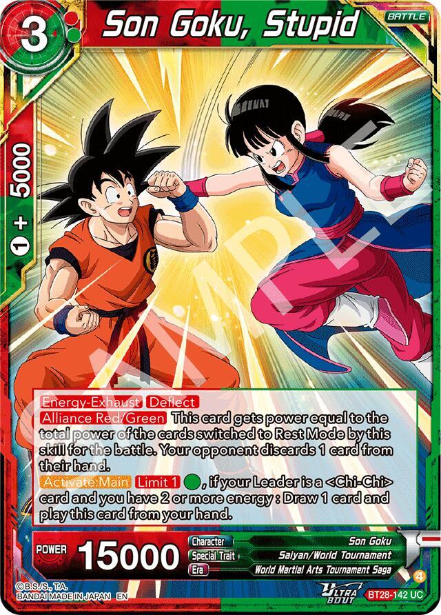 Son Goku Stupid Foil BT28-142 Prismatic Clash Dragonball Super card