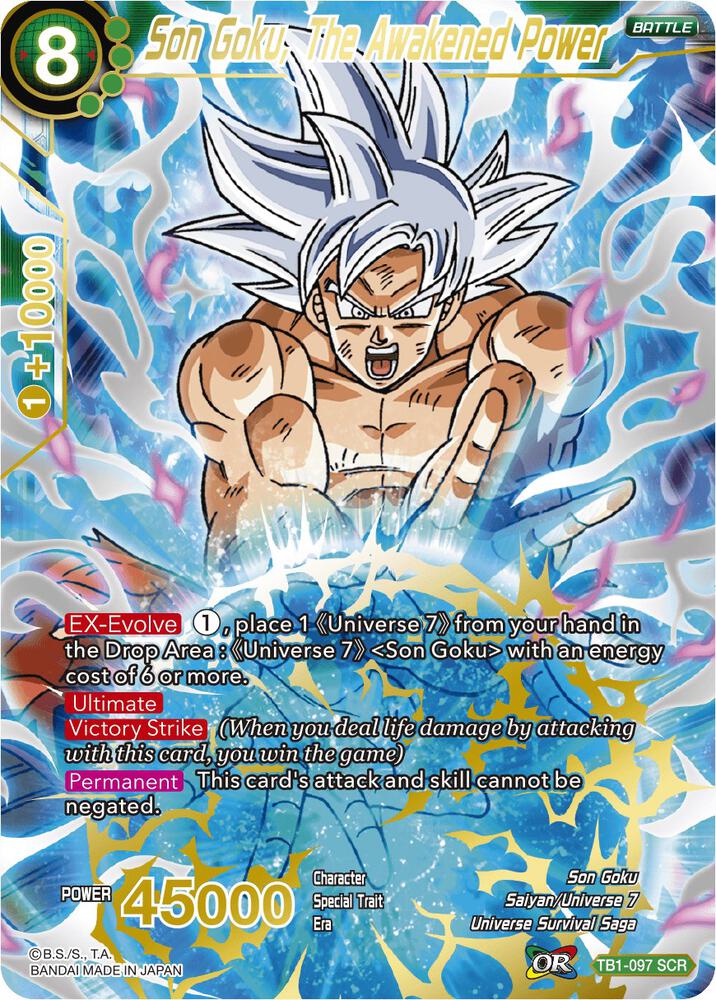 Son Goku The Awakened Power TB1-097 Tournament of Power Dragonball Super card
