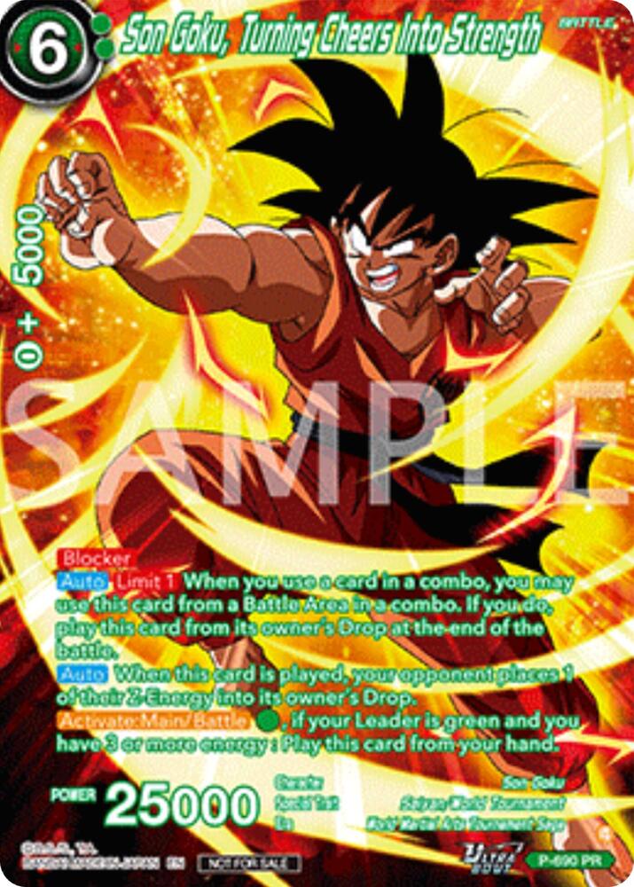 Son Goku Turning Cheers Into Strength Alternate Art Deluxe Pack 2025 Vol2 P-690 Promotion Cards Dragonball Super card